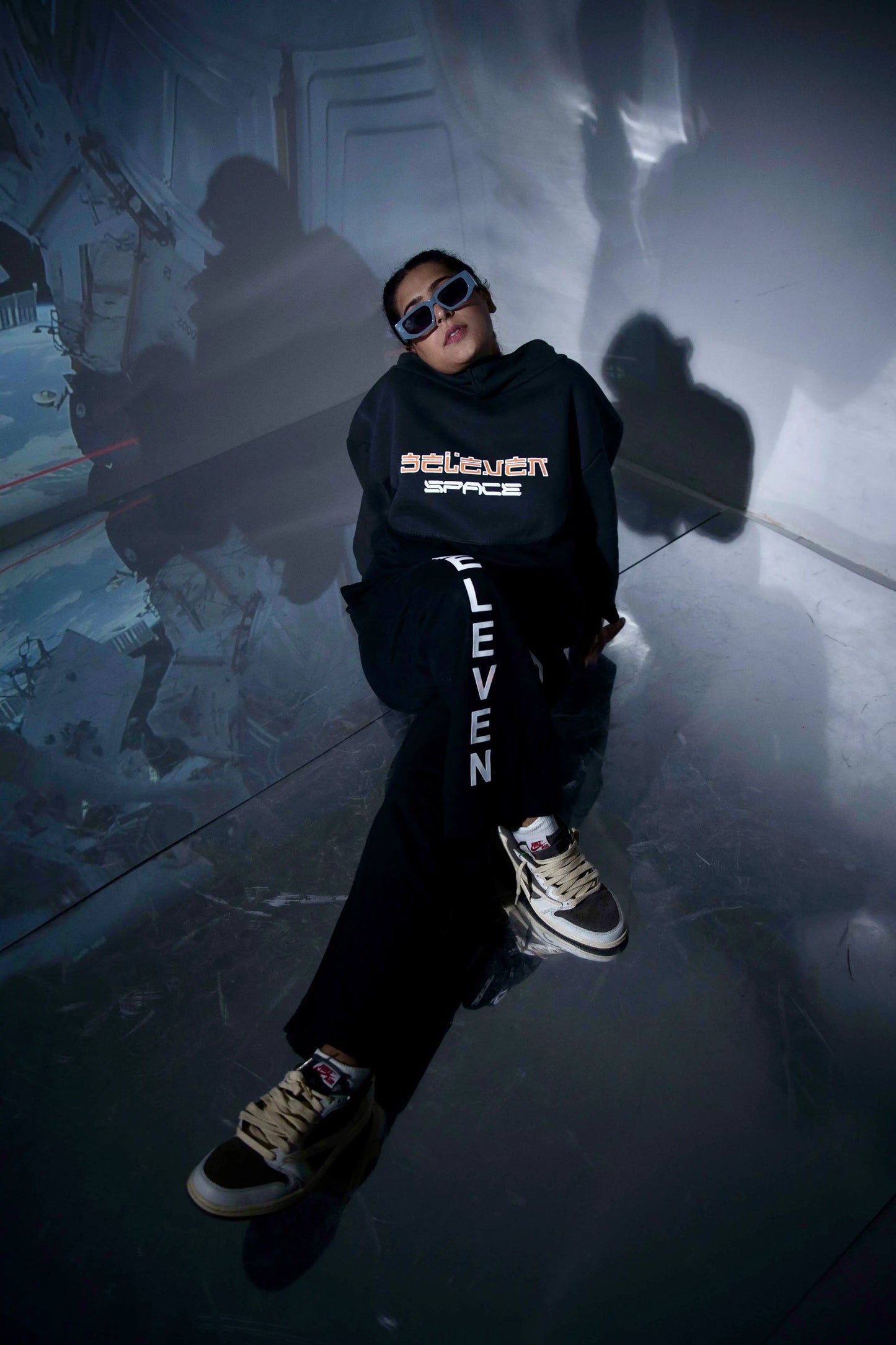 Need Space Hoodie Grey x Black