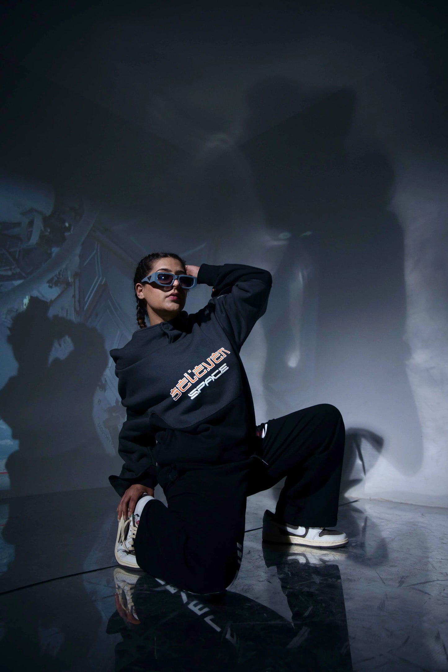 Need Space Hoodie Grey x Black