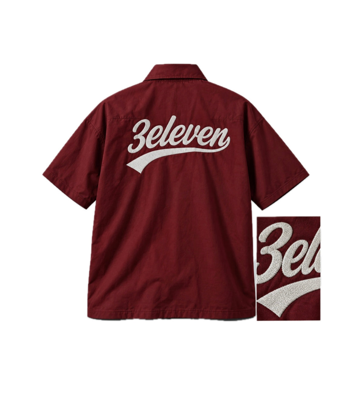 Tai Chi Shirt ( Maroon Rust ) with Embroidery