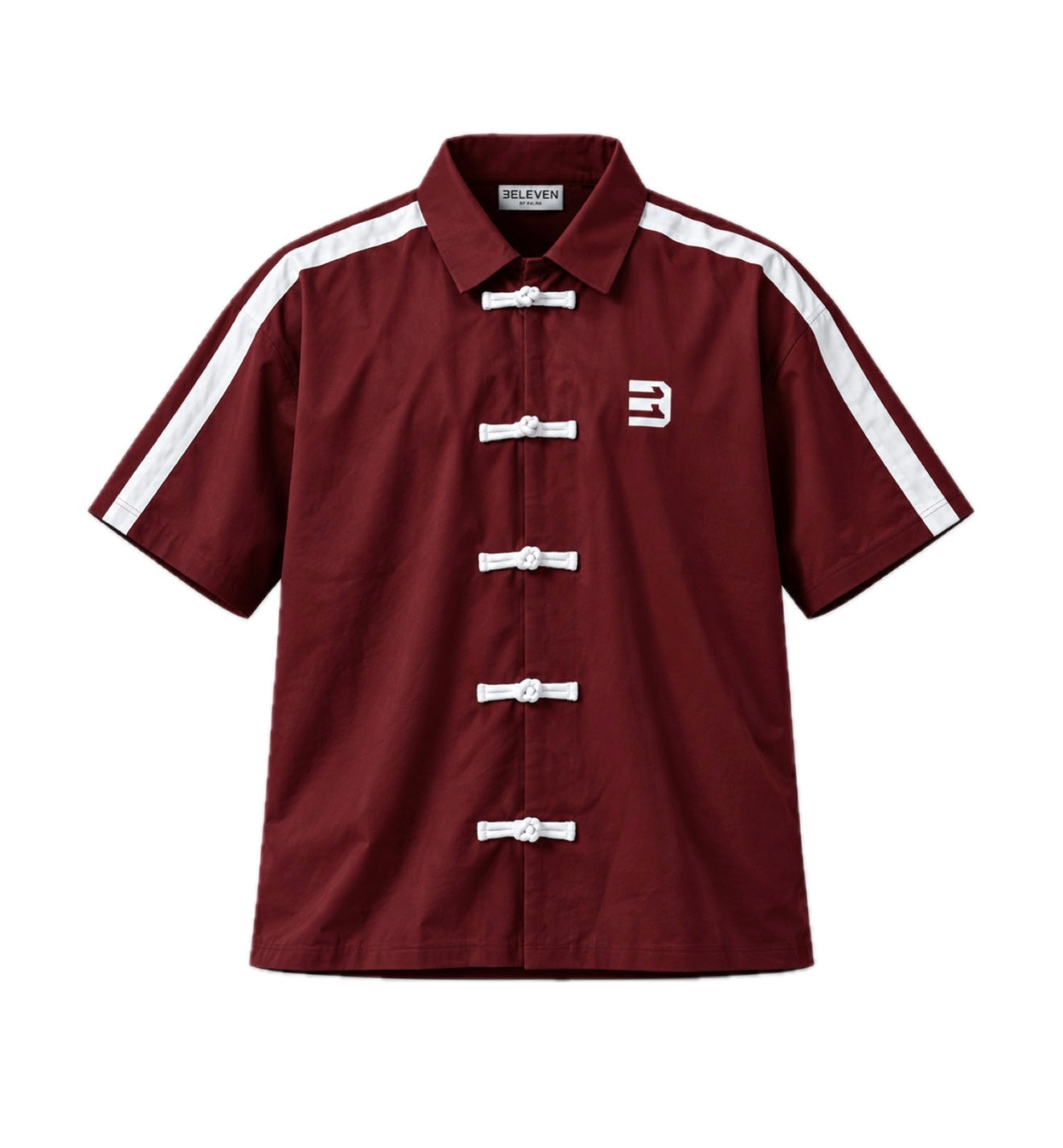 Tai Chi Shirt ( Maroon Rust ) with Embroidery