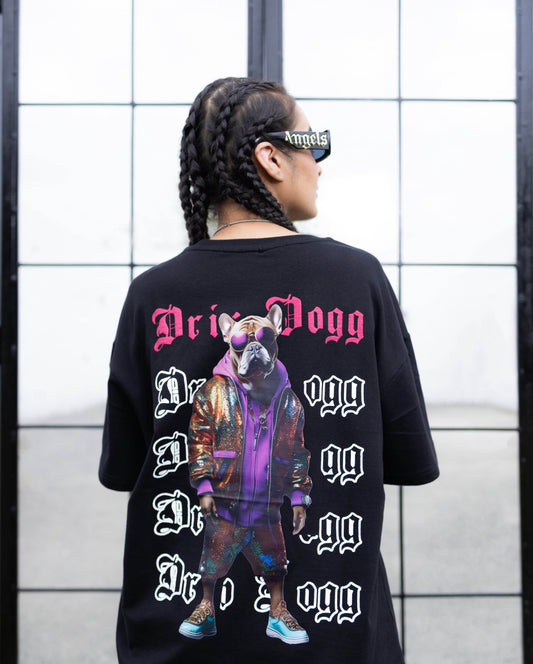 3Eleven Vivid BLACK Unisex Drip Dogg T-shirt