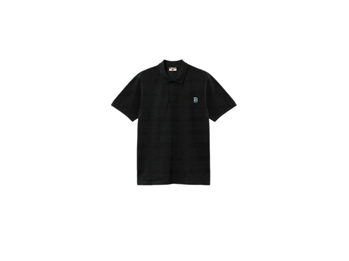 3Eleven Black Basic Drop shoulder Polo T-Shirt