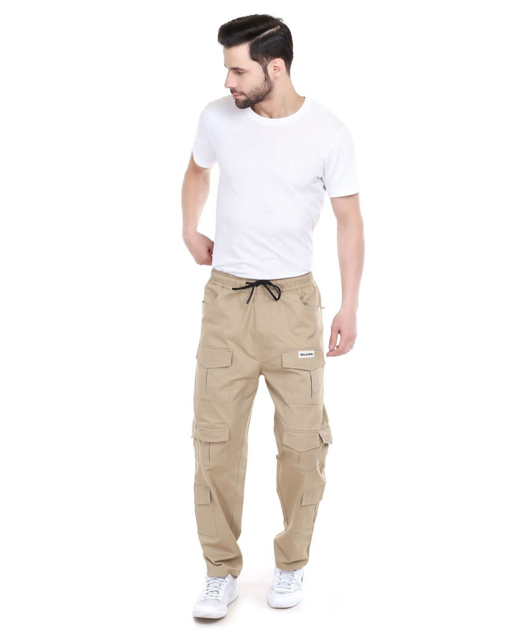 3ELEVEN Beige unisex Multi utility cargo Pant